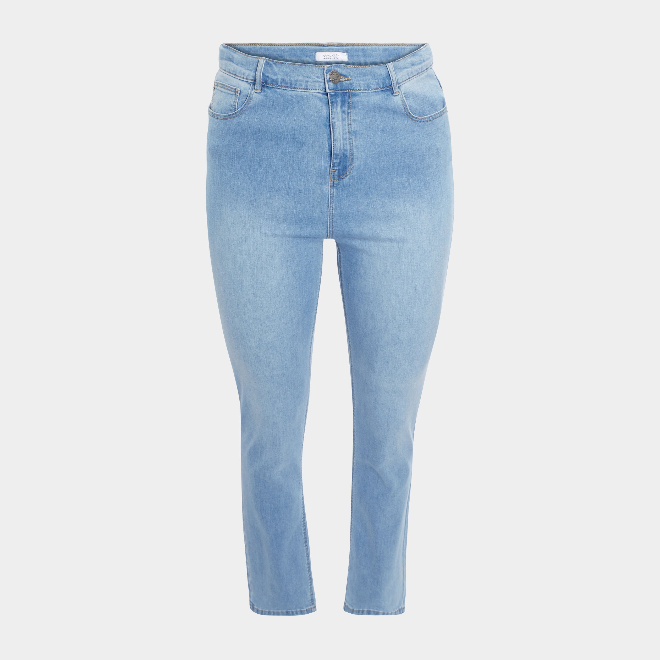 Jeans slim taille haute denim double stone femme grande taille | La Halle