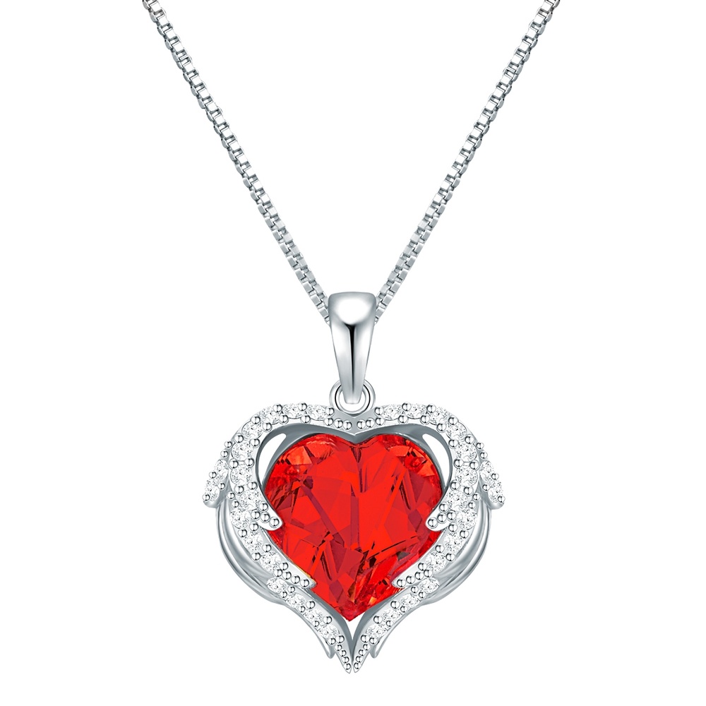 Rafaela Donata Collier en argent Coeur orné de cristaux Swarovski Orné de cristaux Swarovski en  collier