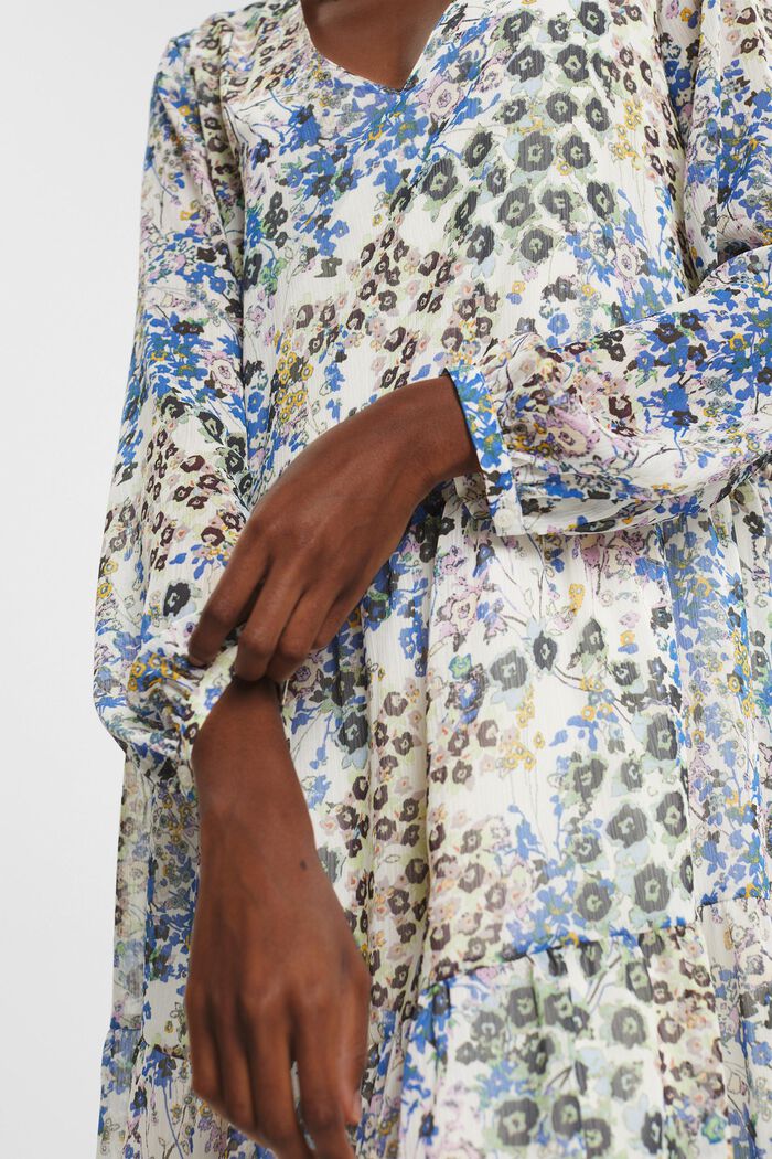 Crêpe-Kleid mit Millefleurs