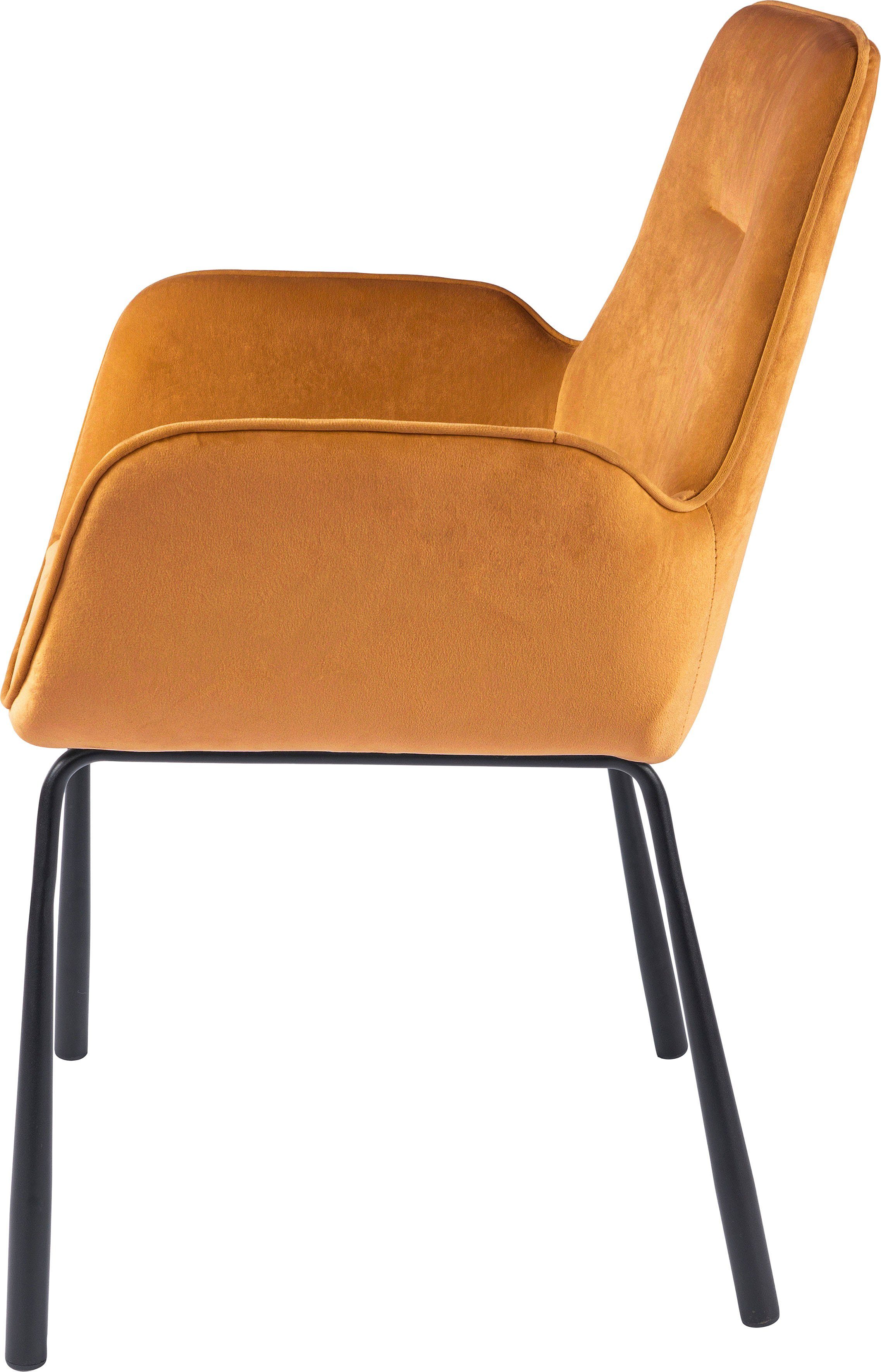 Kayoom Polsterstuhl Stuhl Eliot 125, samtiger Stoffbezug
