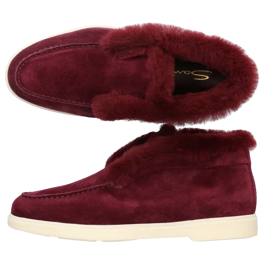 Santoni - Stiefeletten DESERT BOOT Veloursleder - rot