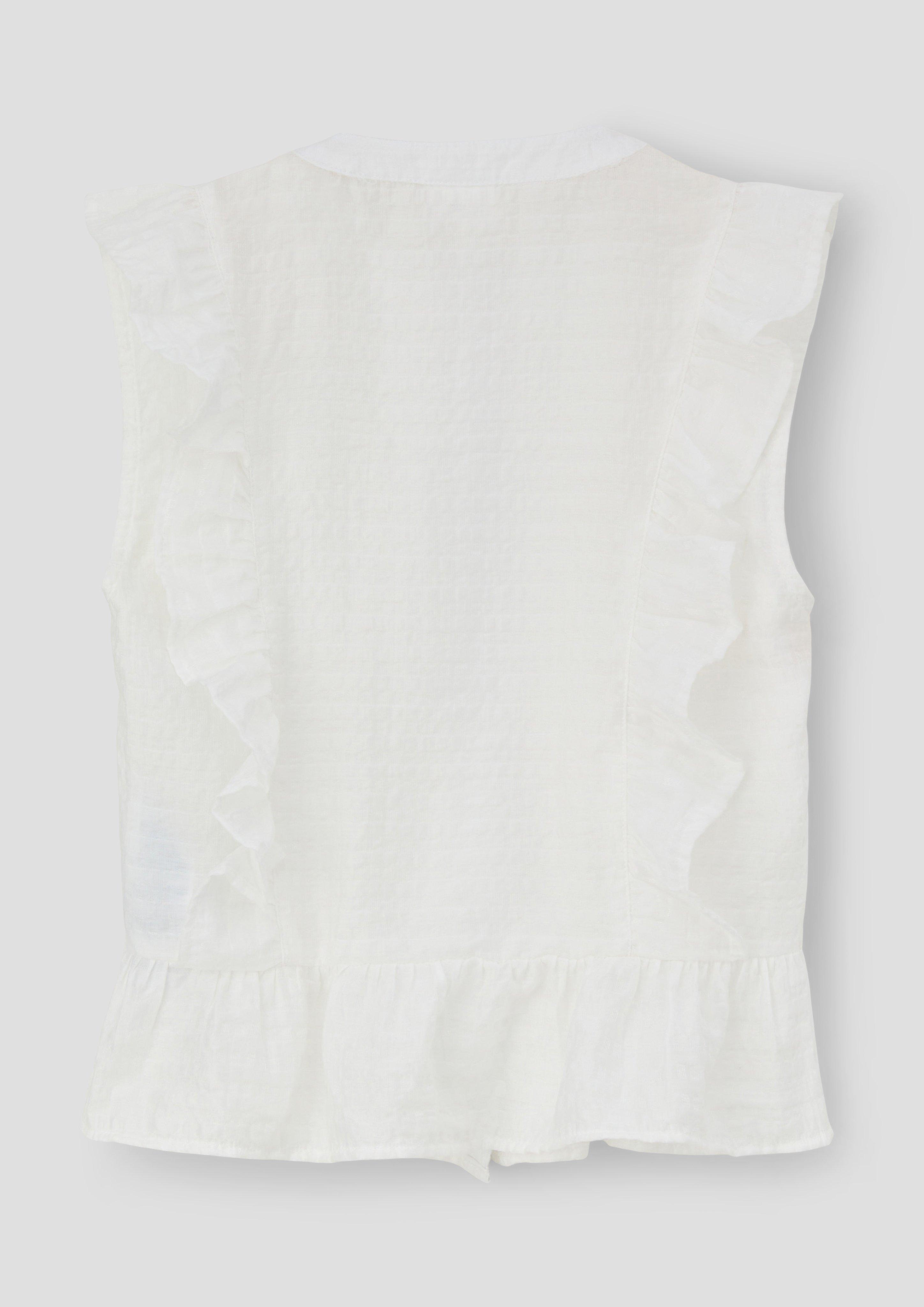 Volantbluse aus Viskosemix  2145488-0210