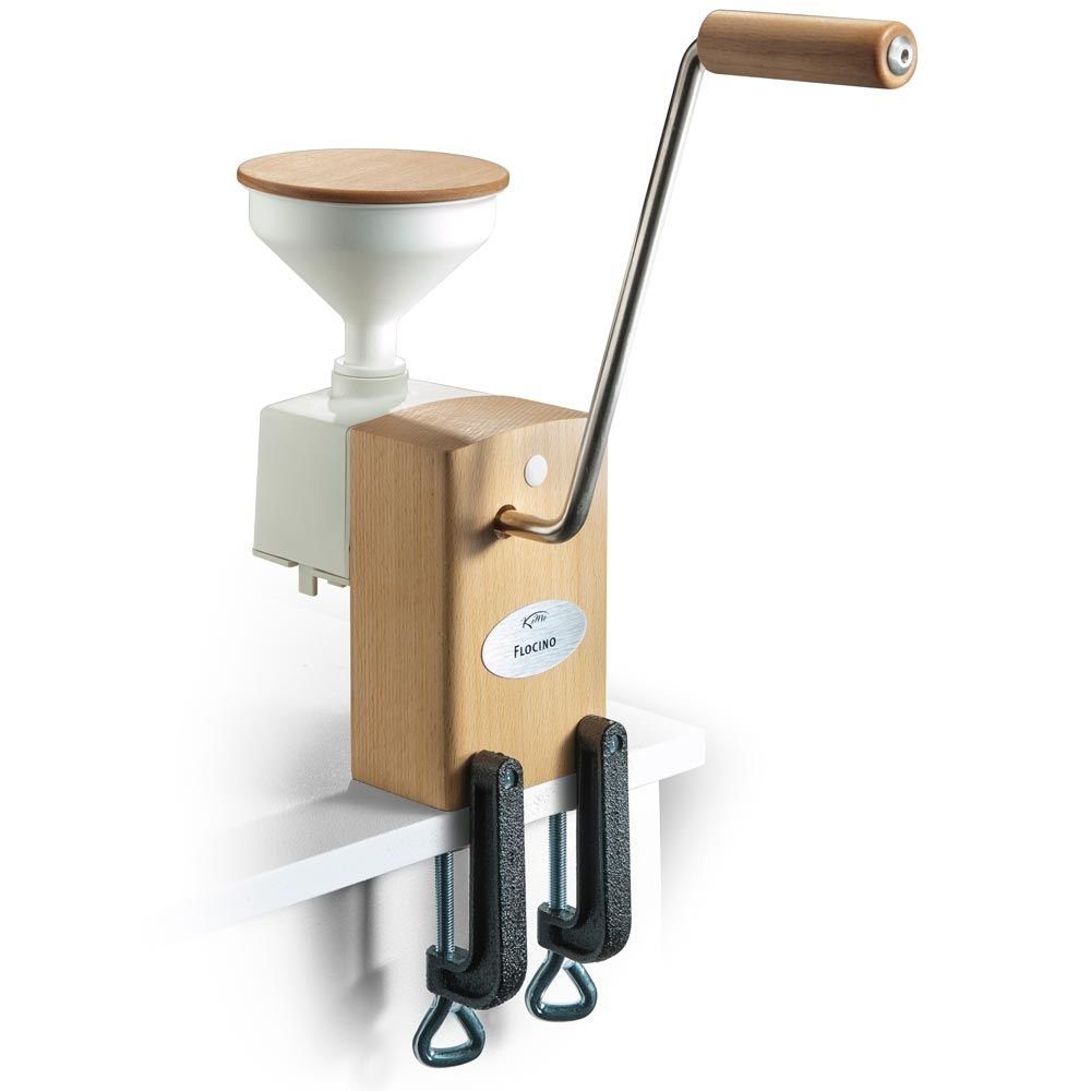 KoMo Getreidemühle KoMo Flocino Flockenquetsche, Buche, Flockenstärke einstellbar, leichte Bedienung manuell