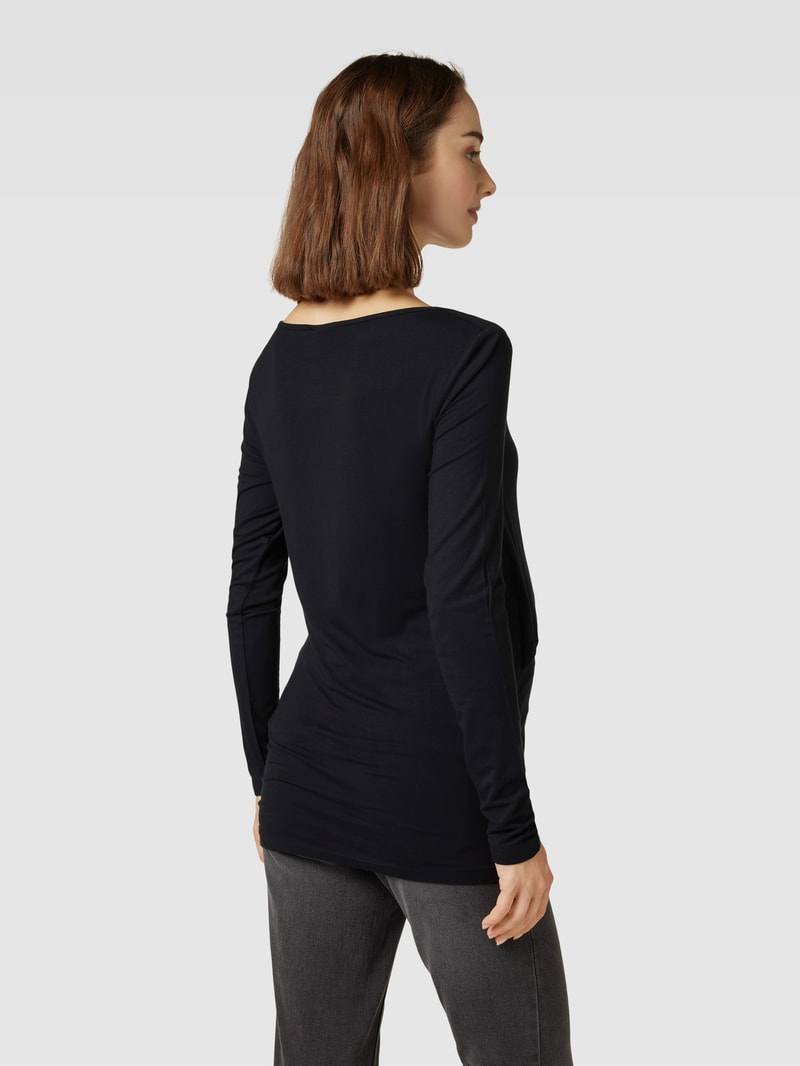 Umstands-Longsleeve in Wickel-Optik Modell 'CAMMA JUNE' in schwarz