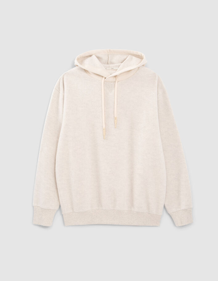 Sweat coloris naturel en molleton biface Homme