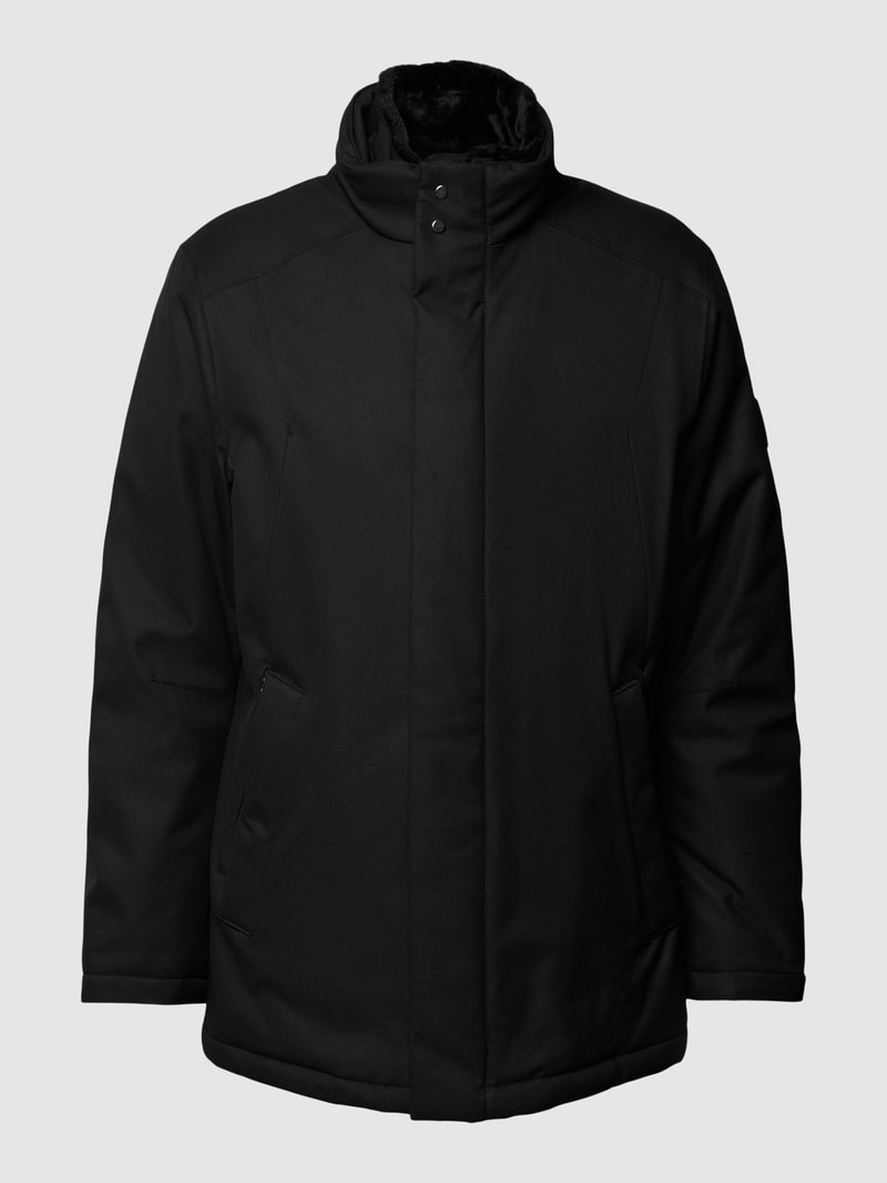 Jacke mit Druckknopfleiste Modell 'PROTECT' in schwarz