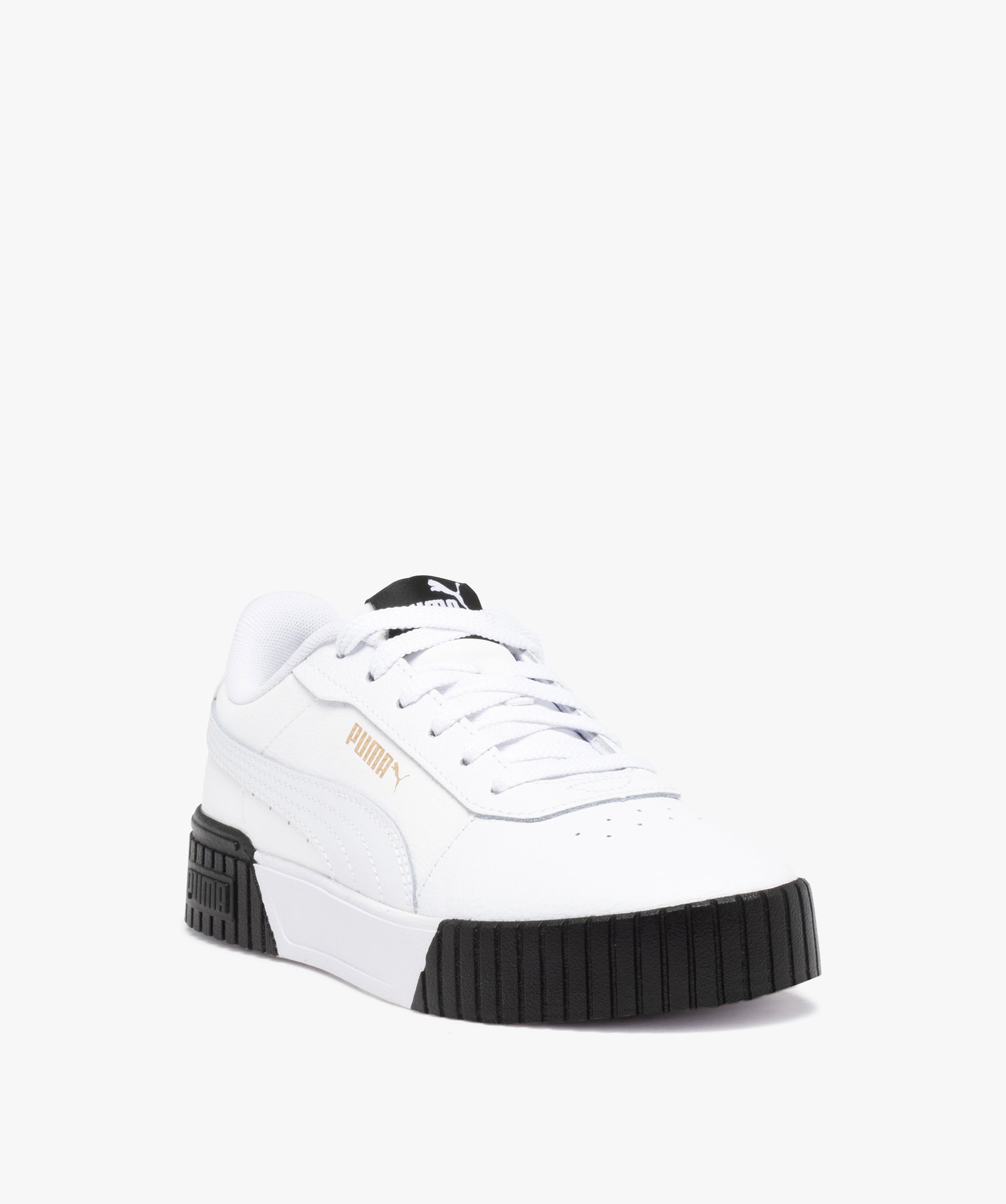 Baskets femme unies détails contrastés – Puma Carina blanc | GEMO