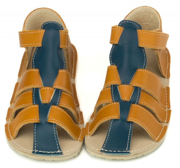 ZeaZoo ~ Sandale Marlin ~ Camel/Blau