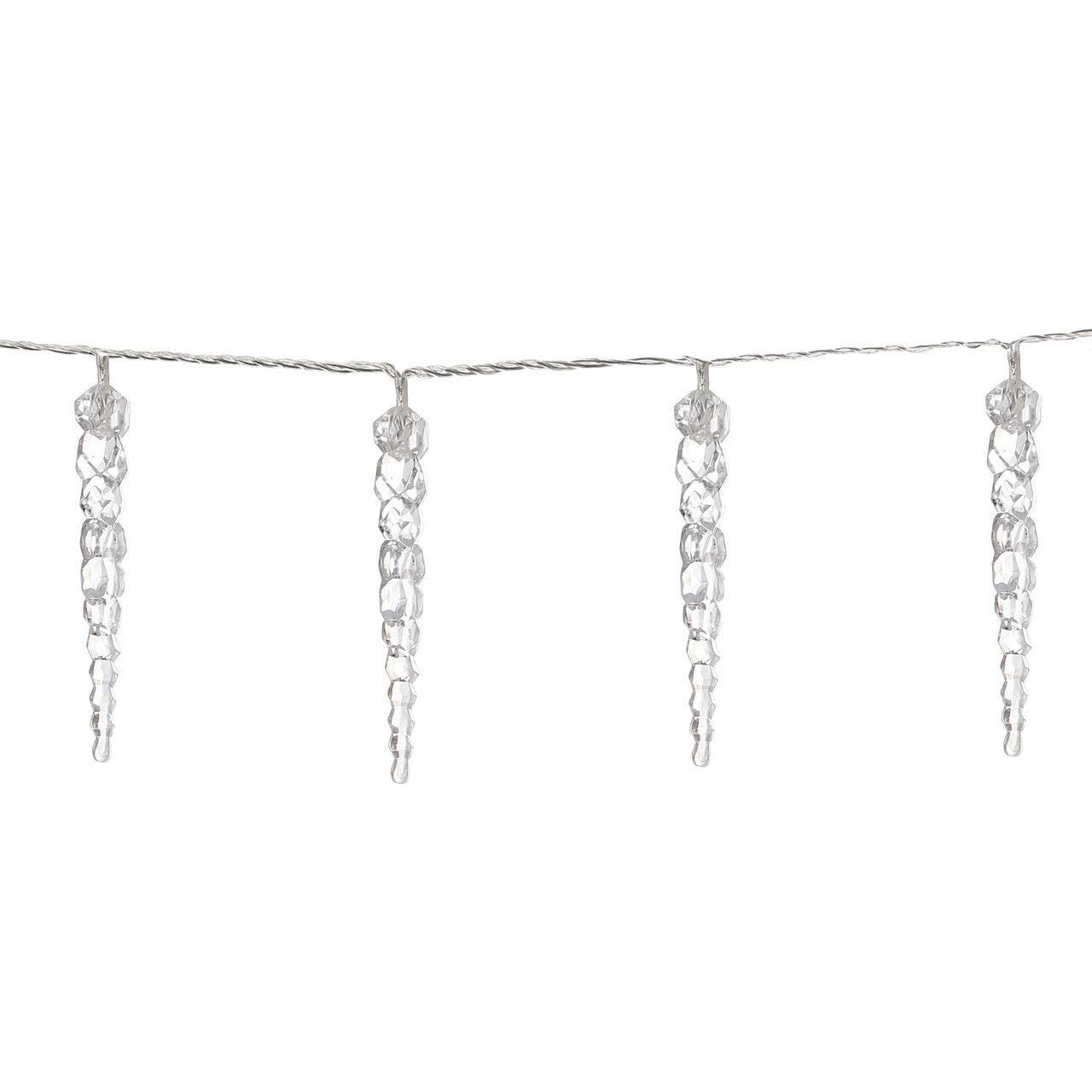 DEUBA Lichterkette Eiszapfen 80 LED 13m weiß