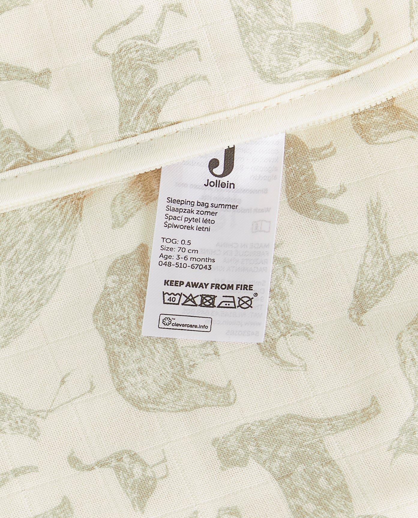 Sac de dormit Jollein Tetra (70 cm), TOG 0.5 alb