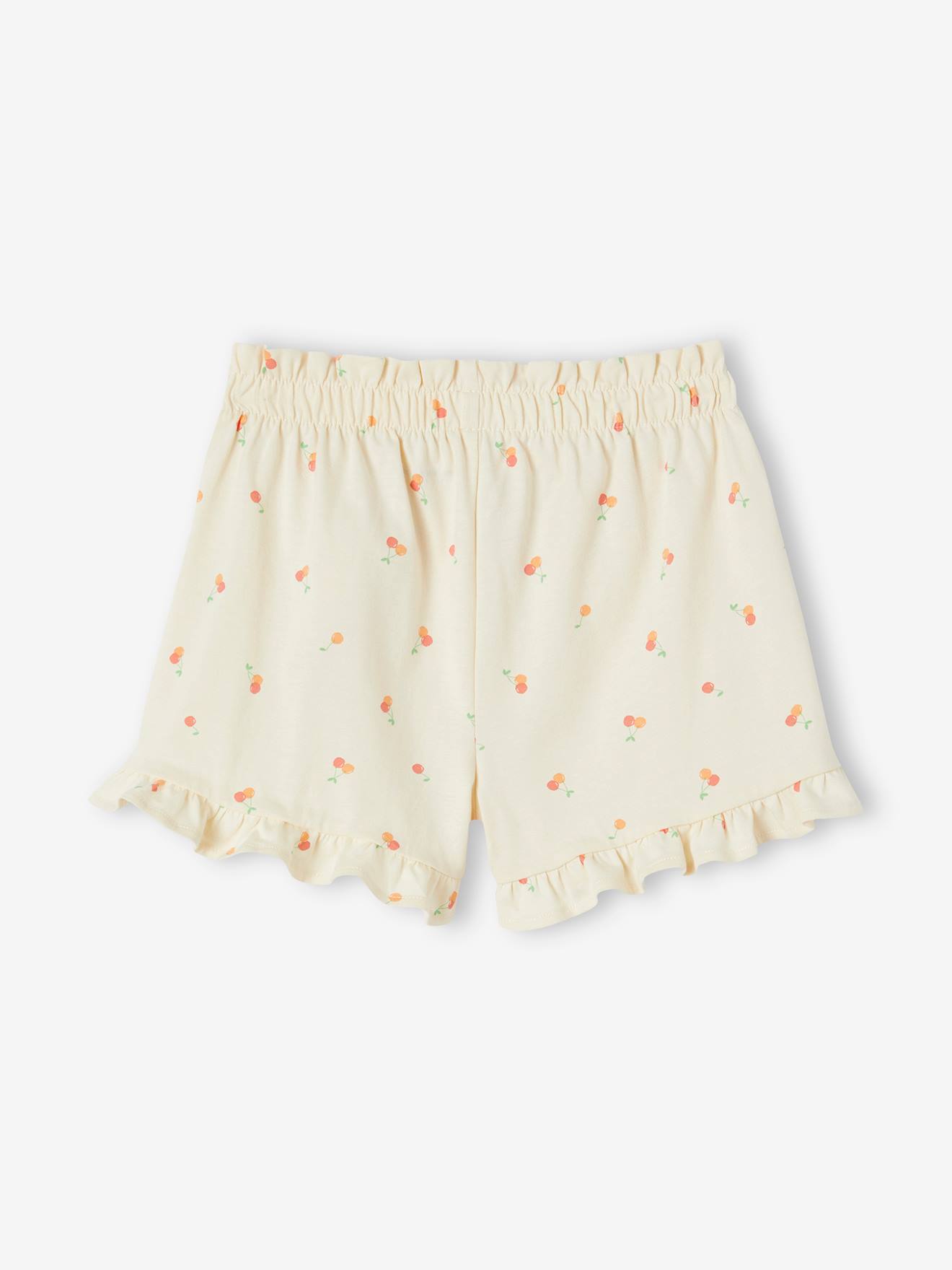 Vertbaudet Mädchen Shorts mit Volants - wollweiß