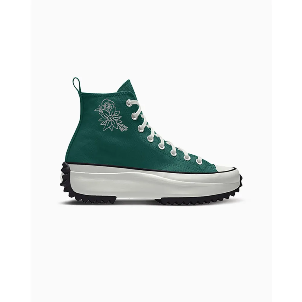 Converse Custom Run Star Hike Platform Embroidery By You A07991CHO23_DRAGONSCALE_FLORAL_G / grün