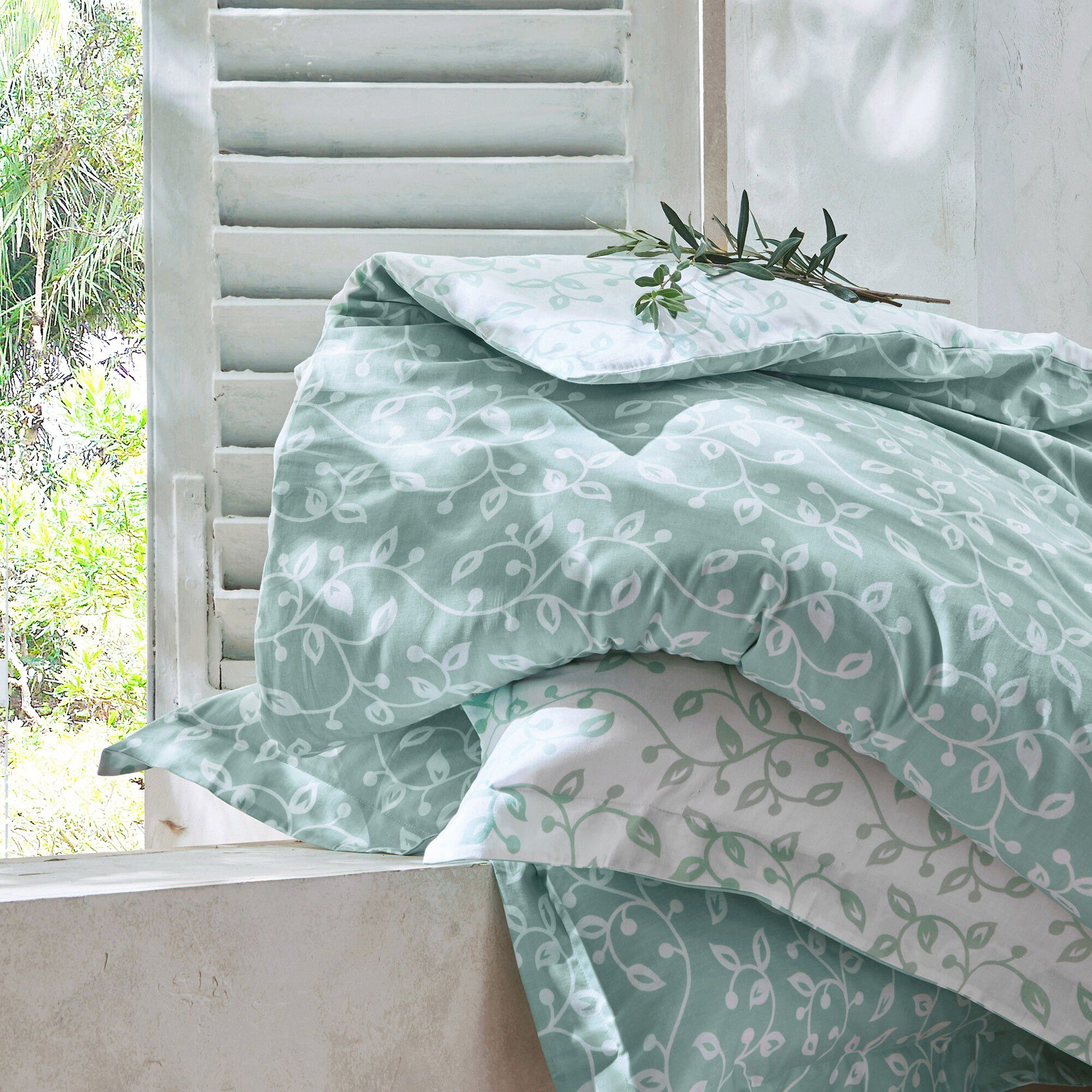 Linge de lit Héritage en coton à motifs volutes