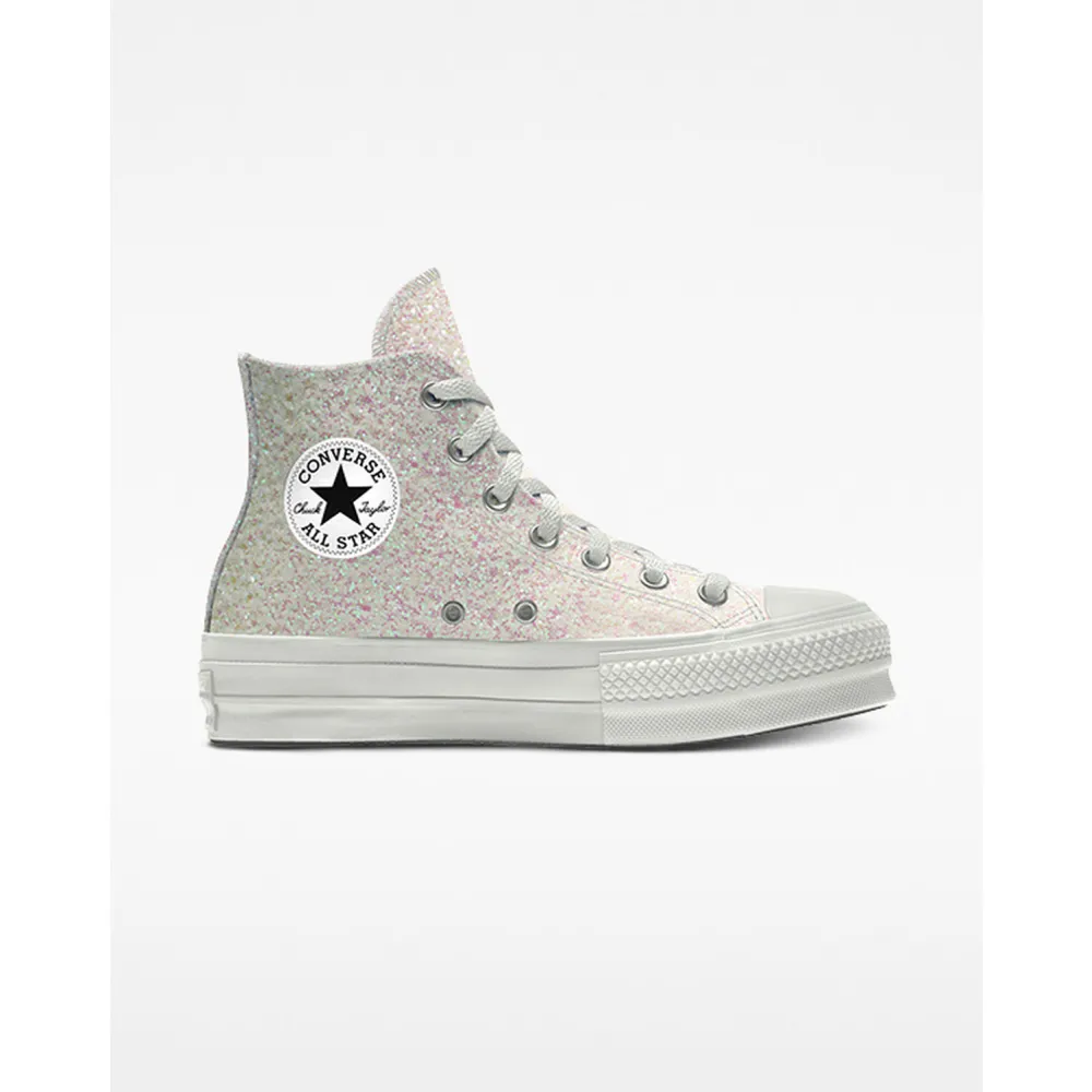 Converse Custom Chuck Taylor All Star Lift Platform Glitter By You 570626CHO23_WHITE / weiss