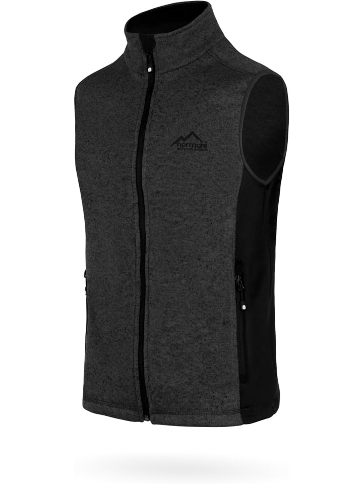Normani Outdoor Sports Herren Strick-Fleeceweste Shamattawa in Anthrazit günstig kaufen