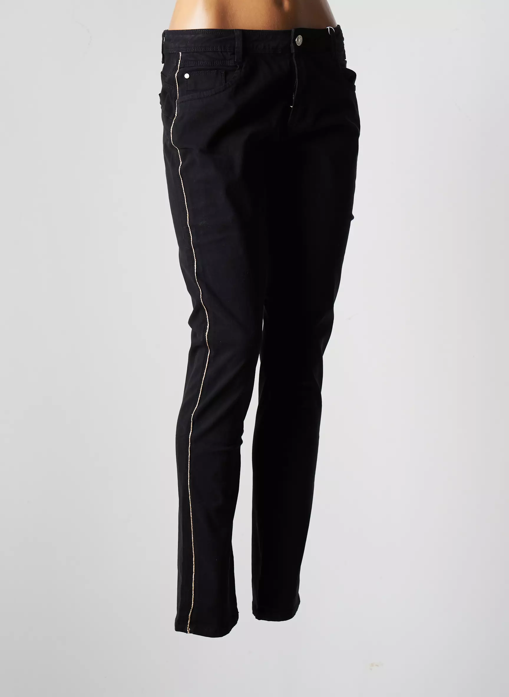 C Est Beau La Vie Pantalons Slim Femme couleur noir