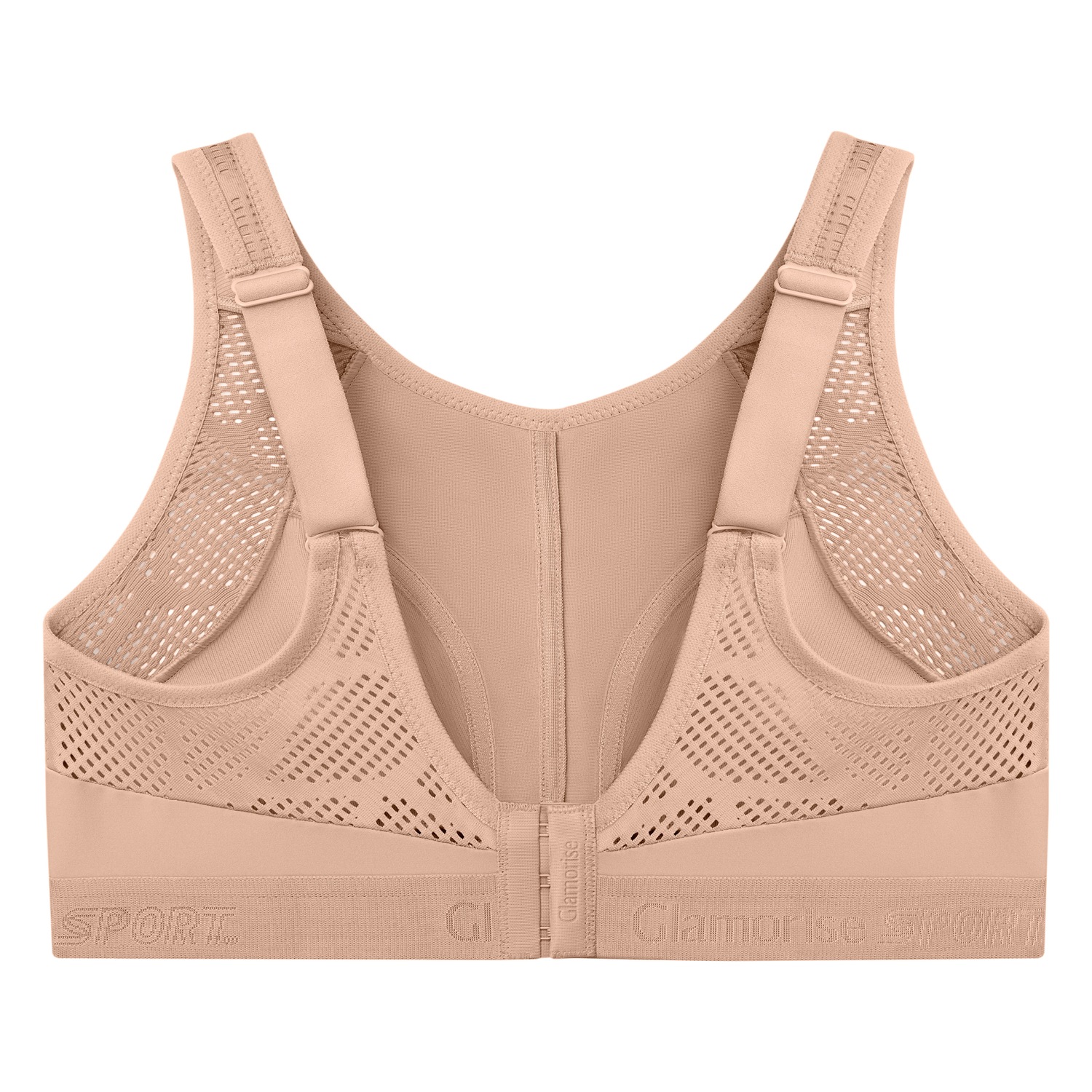 Atmungsaktiver Mesh-Sport-BH - Haut