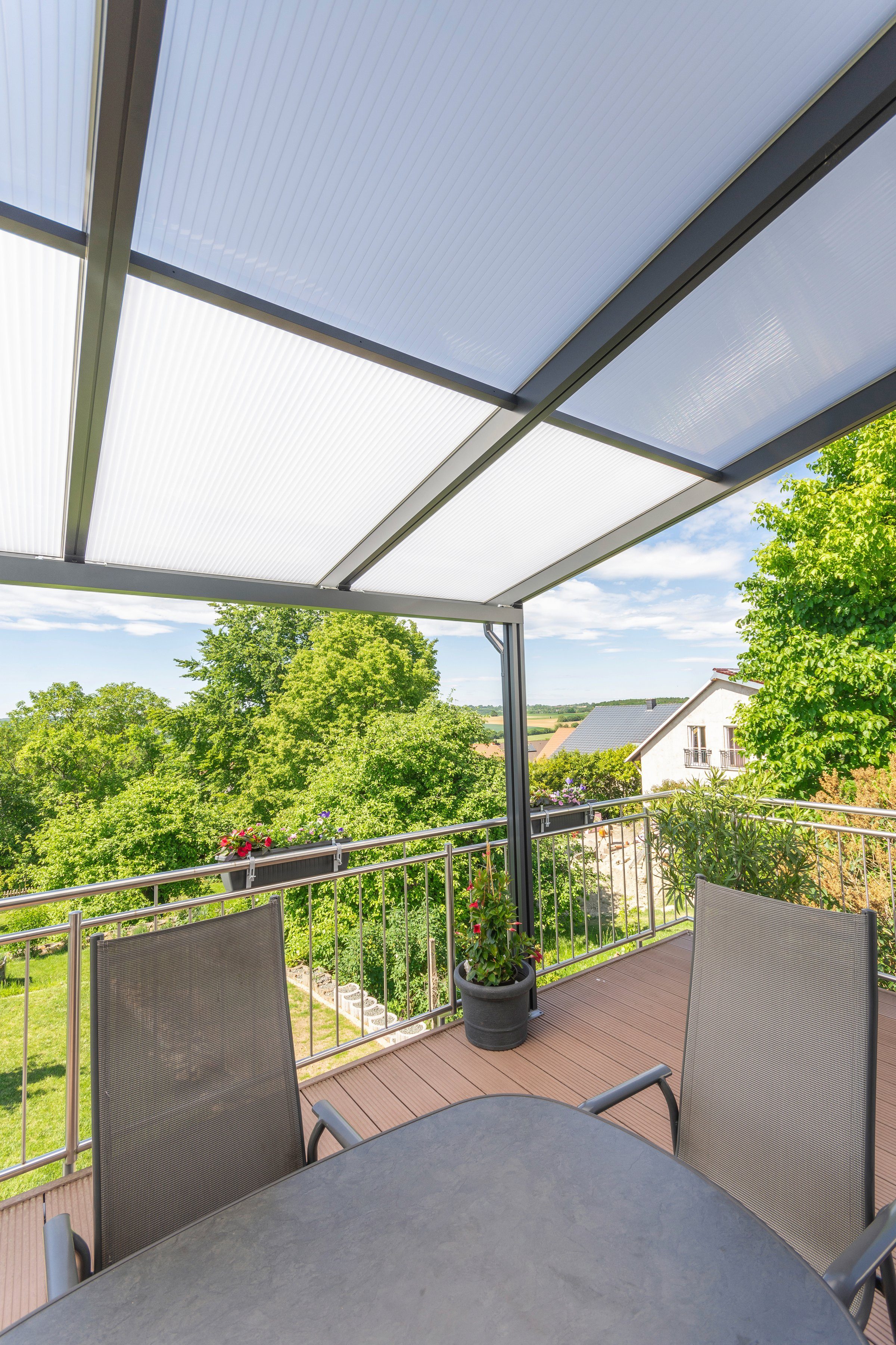 GUTTA Terrassendach Premium, BxT: 611x506 cm, Bedachung Doppelstegplatten, BxT: 611x506 cm, Dach Polycarbonat Opal