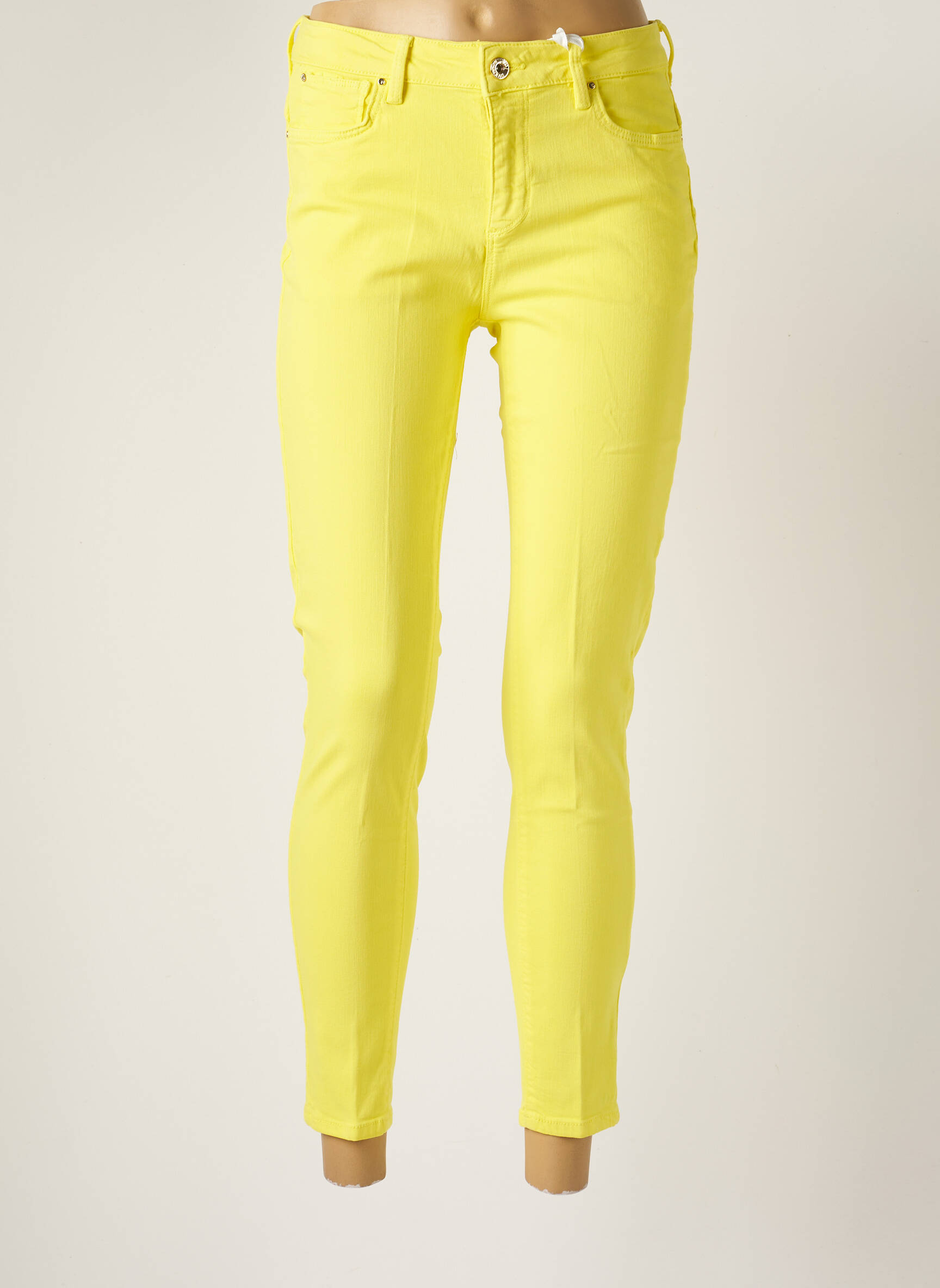 Fracomina Jeans Coupe Slim Femme couleur jaune