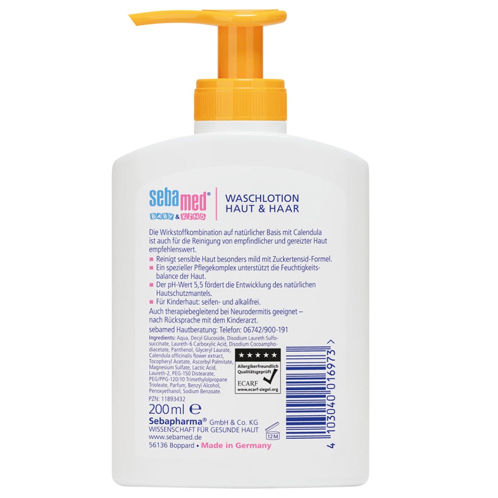 sebamed Baby&Kind Calendula Waschlotion Haut & Haar 200 ml