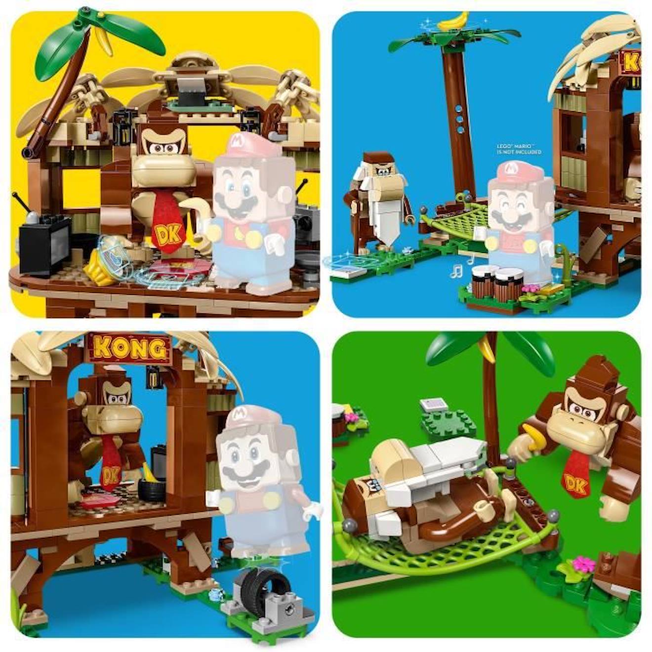 LEGO® Super Mario 71424 Ensemble d'Extension La Cabane de Donkey Kong, Jouet à Combiner avec Pack de Démarrage marron