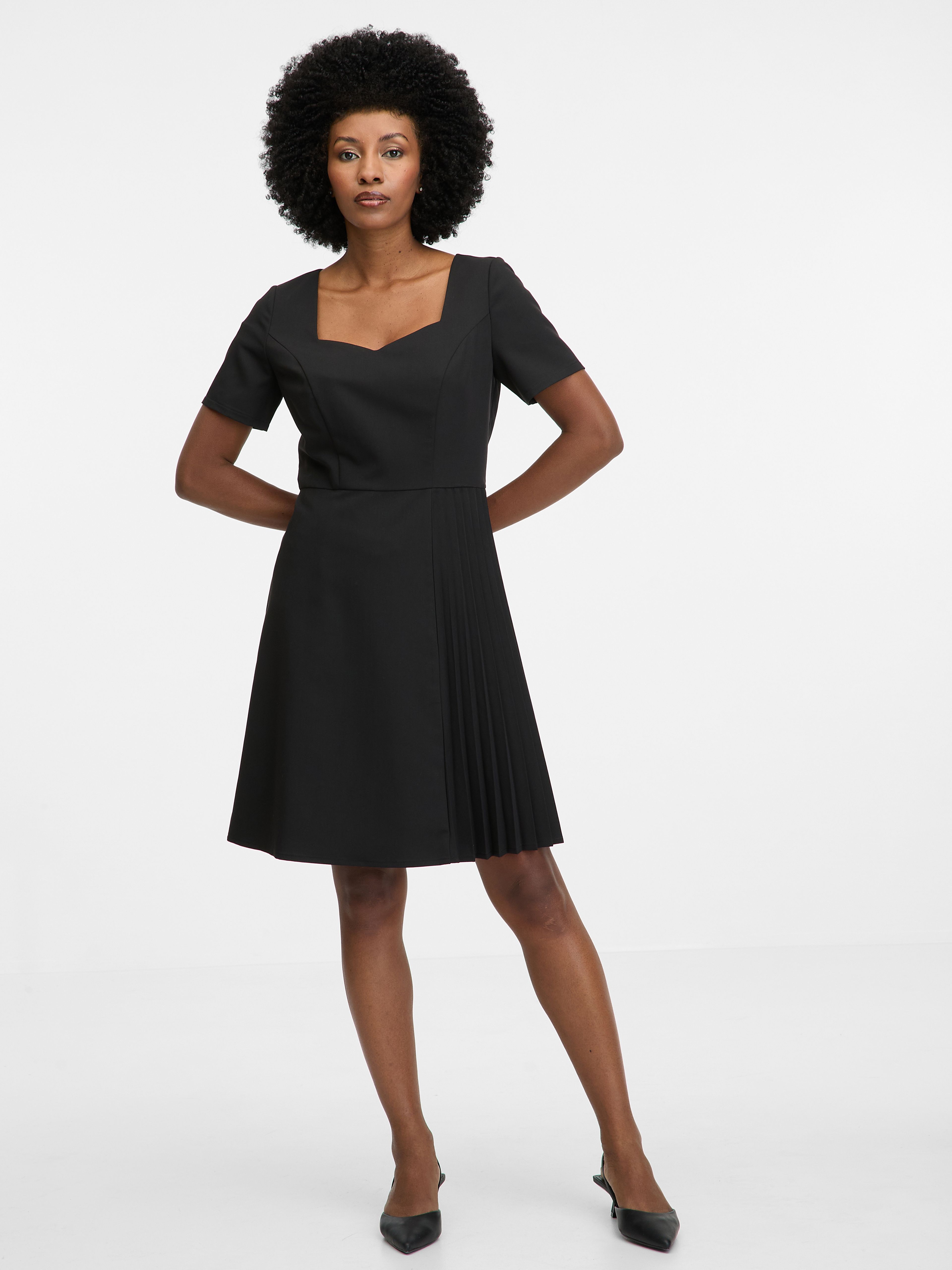 Schwarzes knielanges Damenkleid ORSAY