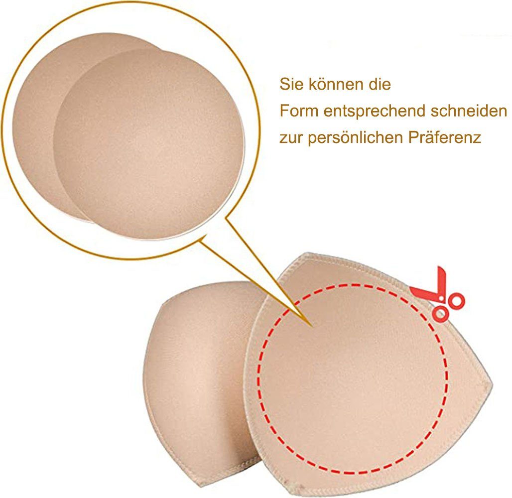 DRSEON BH-Einlagen BH-Pads, BH-Polsterung, herausnehmbare Sport-BH-Pads (3 Paar)
