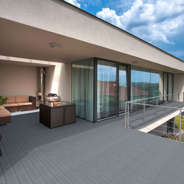 WPC Terrassendielen SAMANA, hellgrau, 2m²