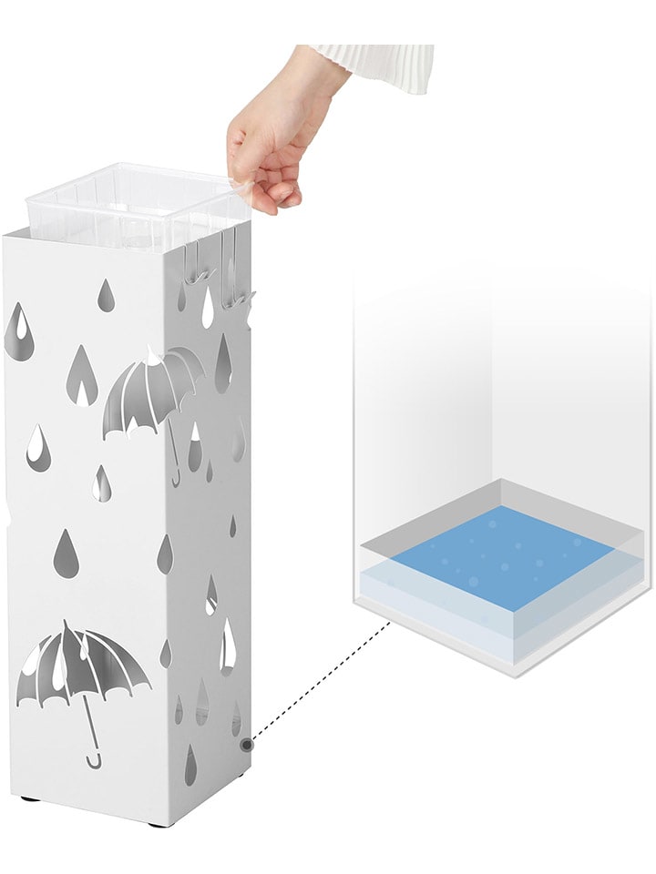Songmics Schirmständer in Weiß - (B)15,5 x (H)49 x (T)15,5 cm günstig kaufen onesize