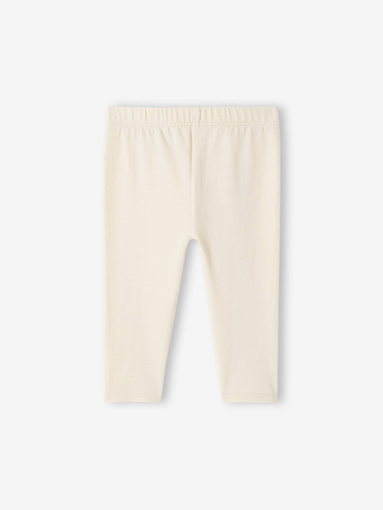 Lot de 2 leggings longs bébé fille BASICS gris chiné