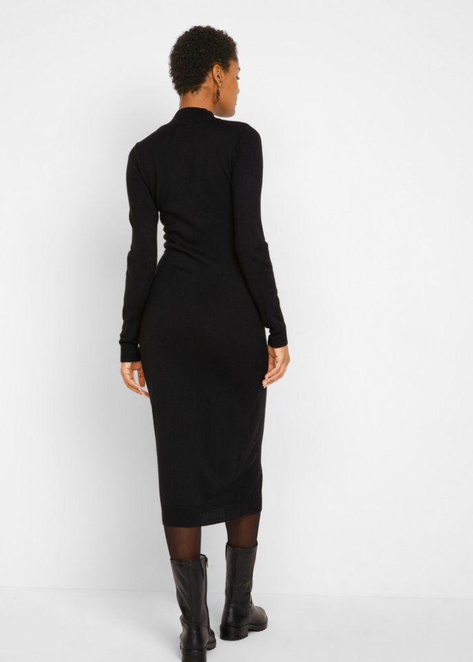 Strickkleid mit Stehkragen