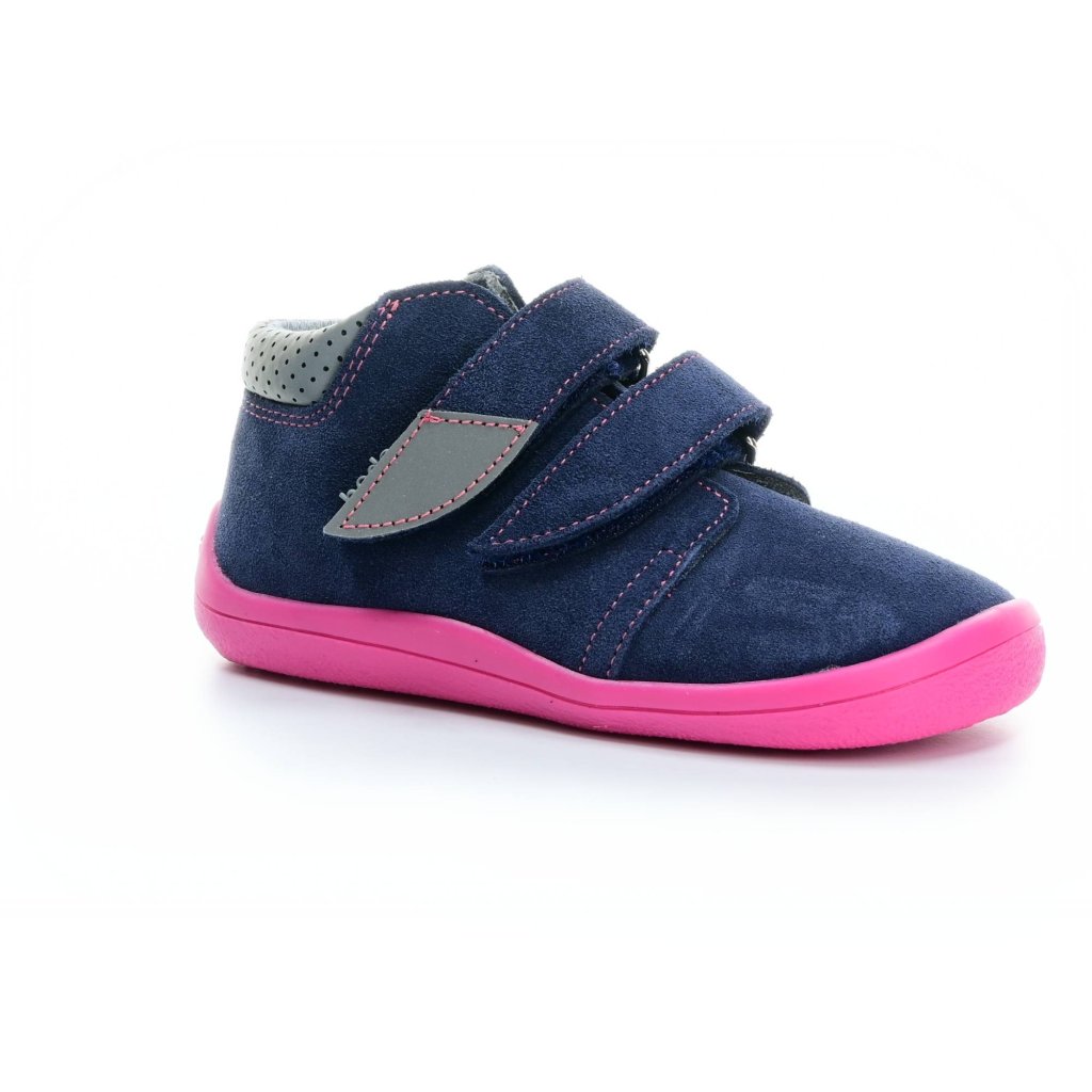 Beda Elisha mit Membran und Hinterkappe (BF 0001/W/M/2/OP) dunkelblaue Barfuß-Stiefeletten