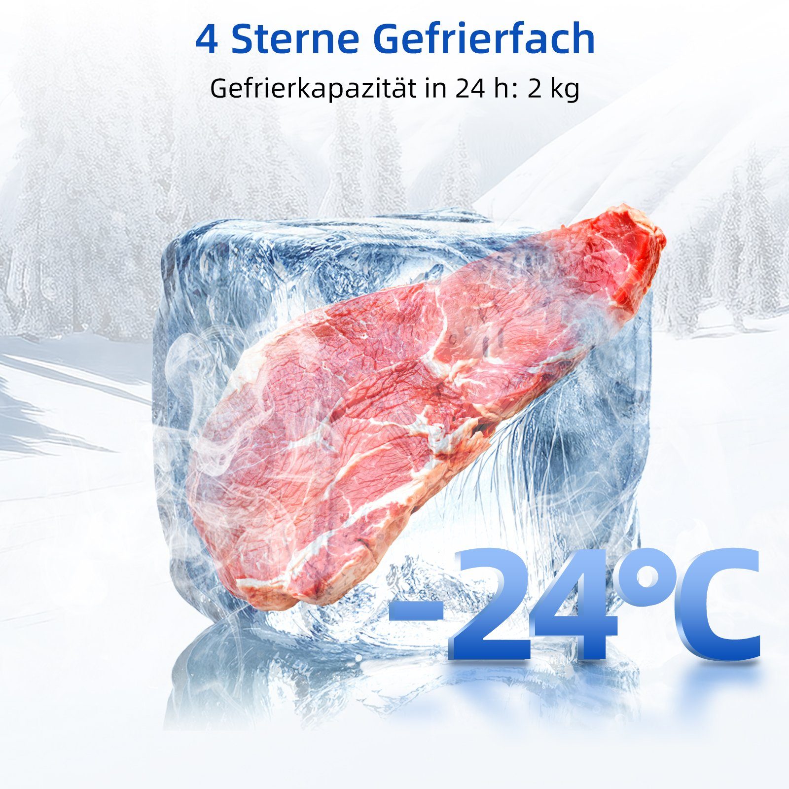 CHiQ Kühl-/Gefrierkombination FTM86L4E, 85 cm hoch, 47 cm breit, 86l,12 Jahre Garantie auf den Kompressor