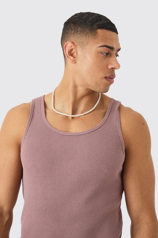 Tanktop in Waffeloptik