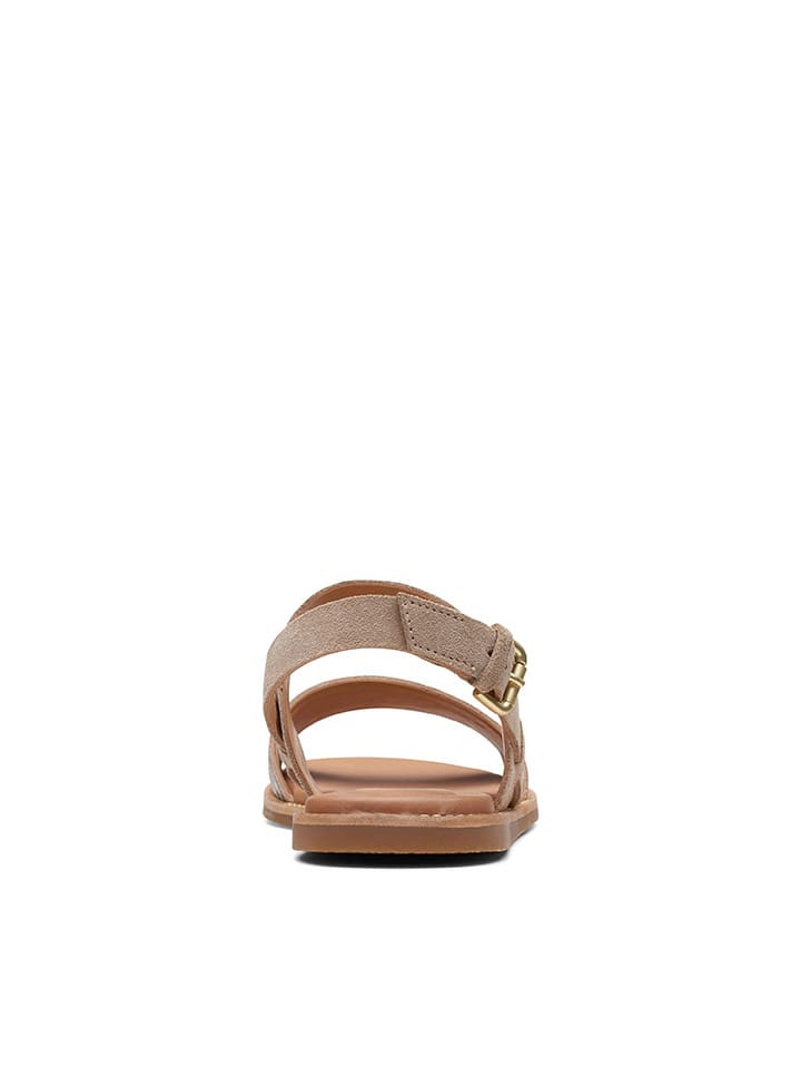 Clarks Leder-Sandalen in Beige/ Schwarz günstig kaufen