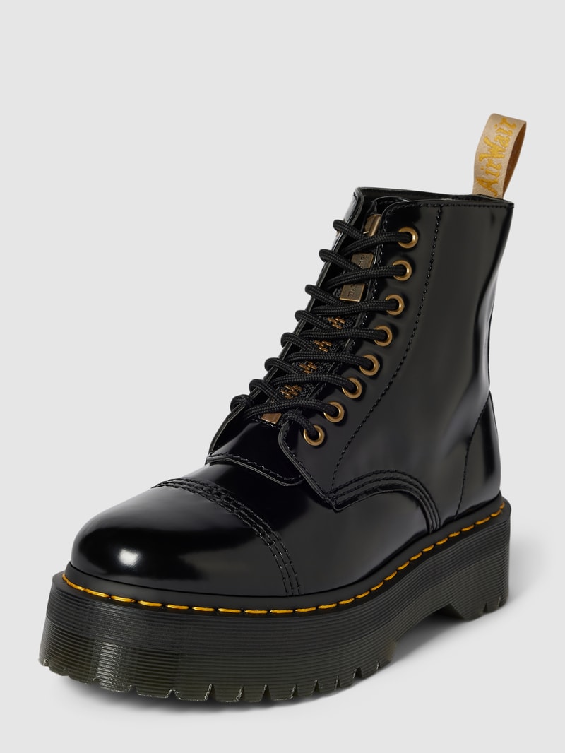 Stiefel mit Plateausohle Modell 'Vegan Sinclair' in schwarz