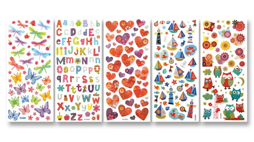 folia Glitzer-Sticker Dekozauber sortiert