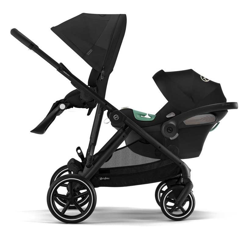Poussette tout terrain Gazelle S moon black châssis noir Cybex