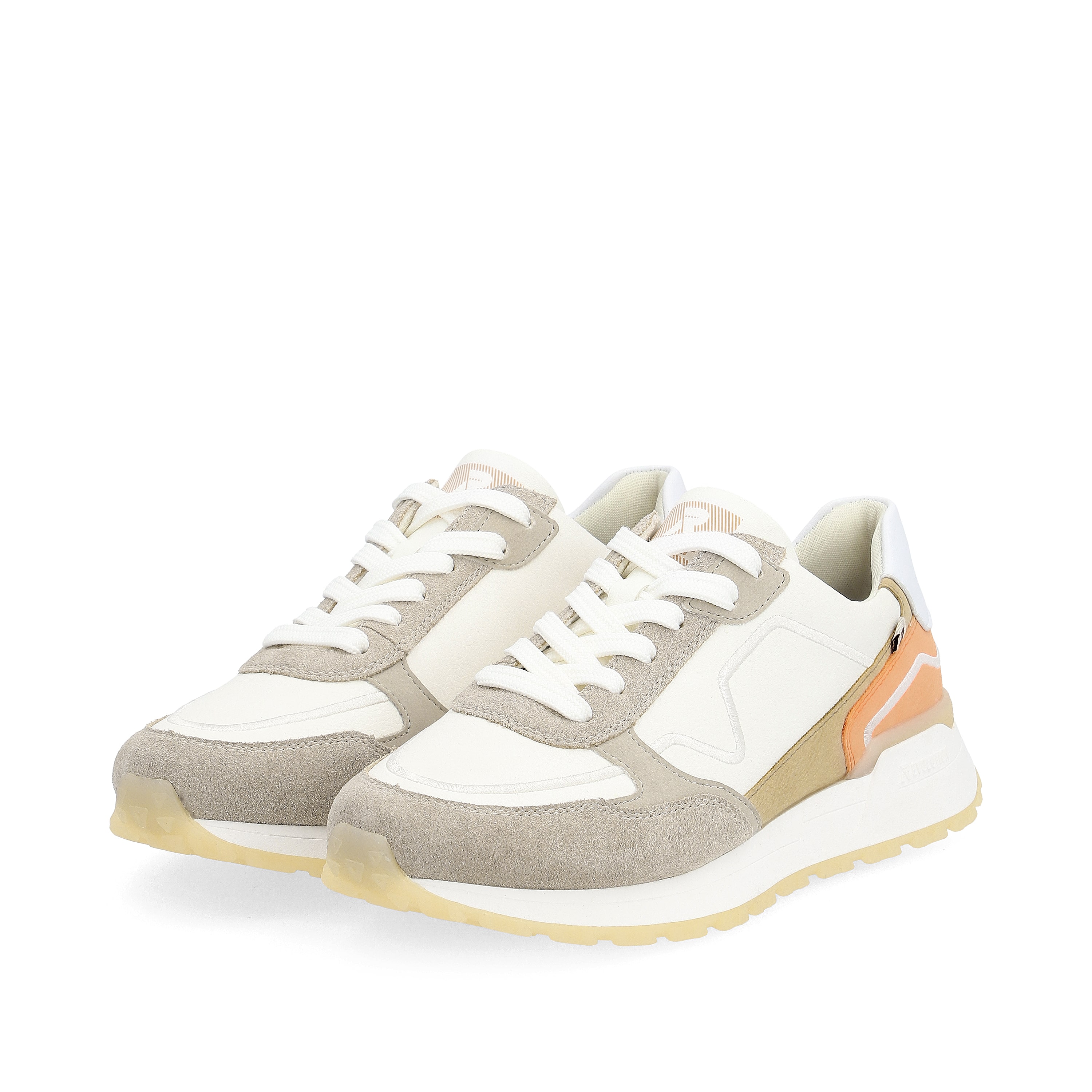 Rieker Damen Sneaker Low creamy-white clay-beige