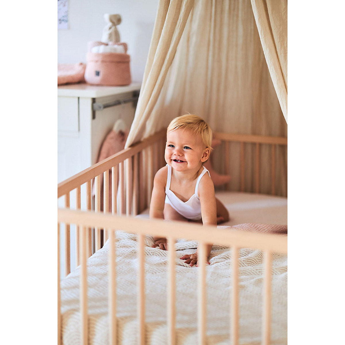 Spannbettlaken Jersey, 60 x 120 cm, pale pink
