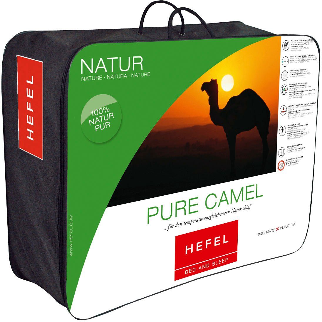 Naturhaarbettdecke, Pure Camel, Hefel