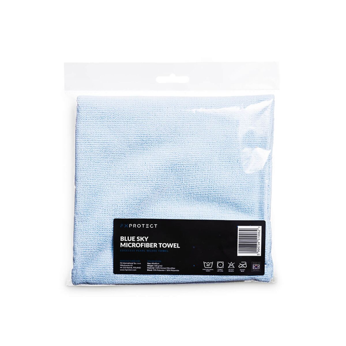 FX Protect Blue Sky Randloses Mikrofasertuch 500GSM 40×40