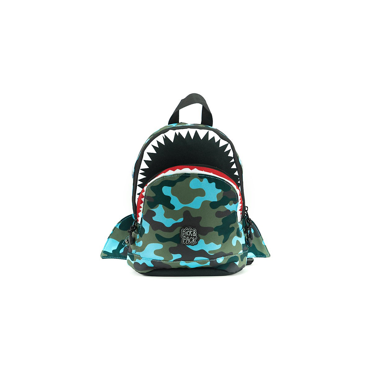 Kinderrucksack S Shark Shape Camou Light Blue