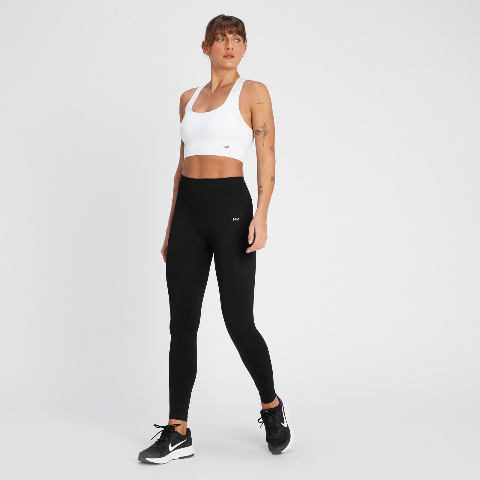 MP Women's Shape Seamless Cross Strap Sports Bra - White