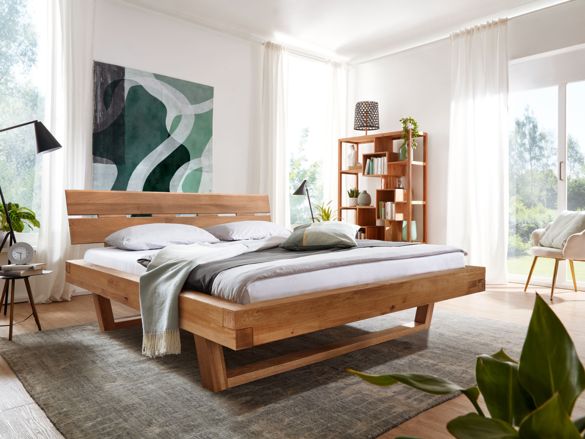 Doppelbett BE-0589 Wildeiche 180 x 200 cm