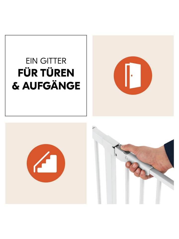 Hauck Türschutzgitter inkl. Verlängerung Clear in weiss günstig kaufen onesize
