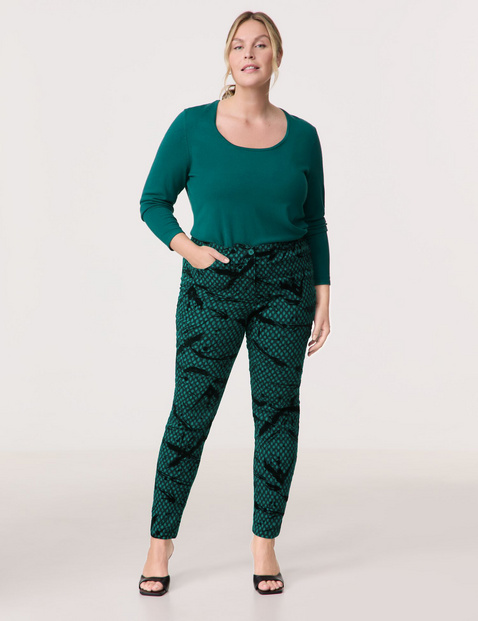 Jacquard-Hose mit Flockprint Betty