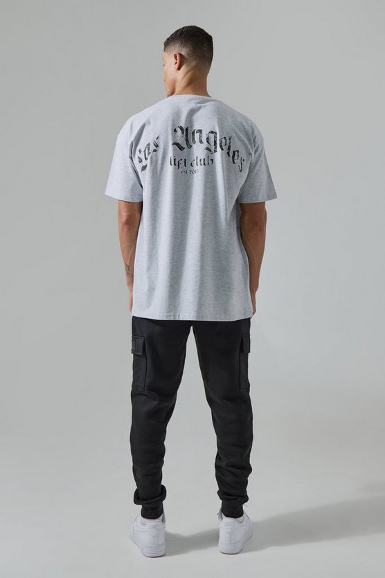 Man Active Oversize T-Shirt mit La Lift Club Print