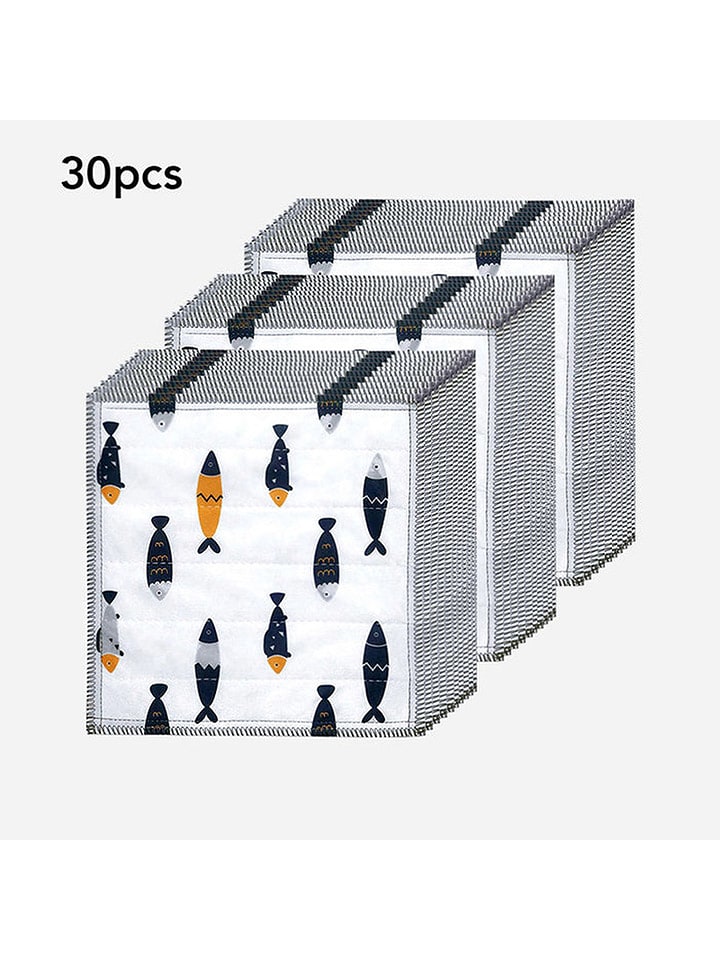 Joybos 10er-Set: Spültücher in Schwarz/ Weiß - (L)30 x (B)30 cm günstig kaufen onesize