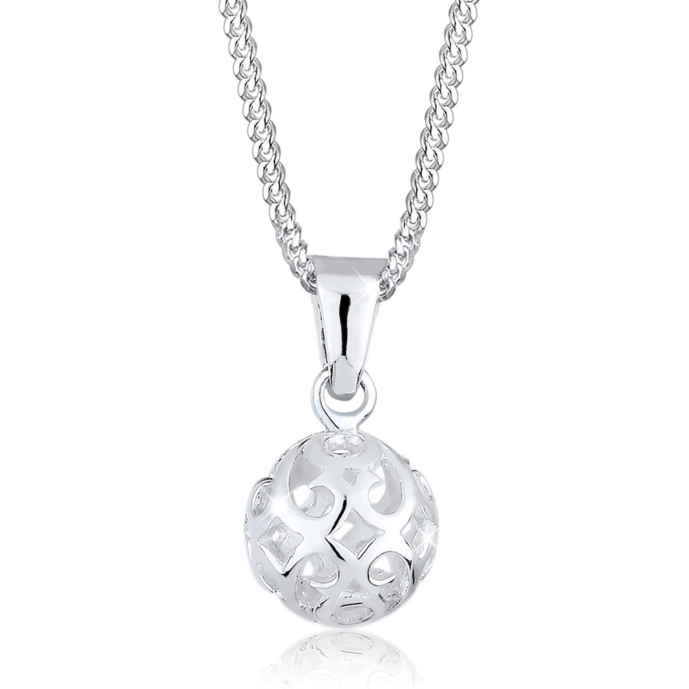 Elli Elli Collier Femme Ornement de Boule Ludique en Argent Sterling 925 Bijoux